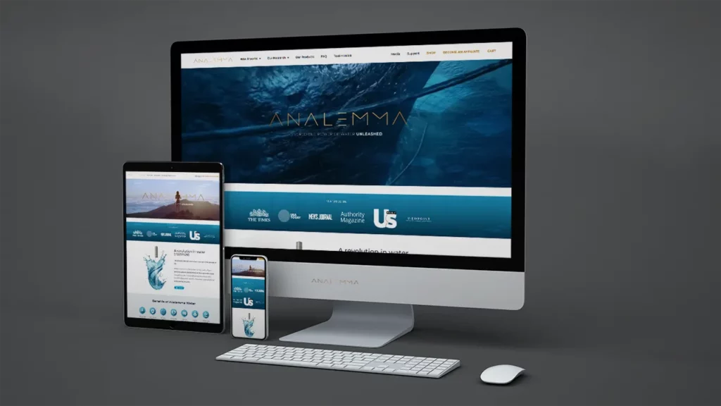 analemma water mockup izrada web stranica